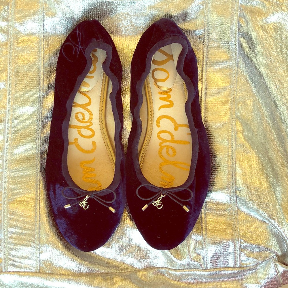 Sam Edelman ballet flats blue velvet